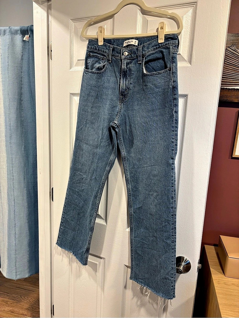 Abercrombie & Fitch High Rise 90's Relaxed Jean Jeans Blue Waist 28S